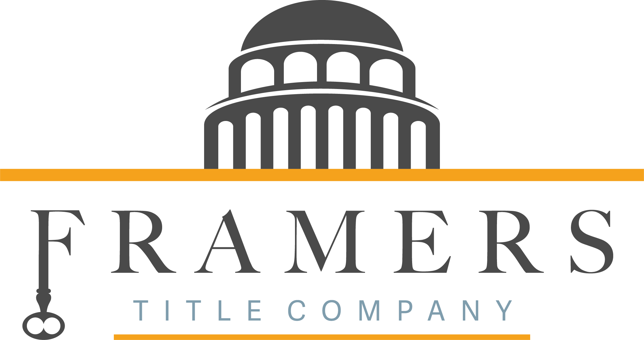 A black and yellow logo for the cramer title company.